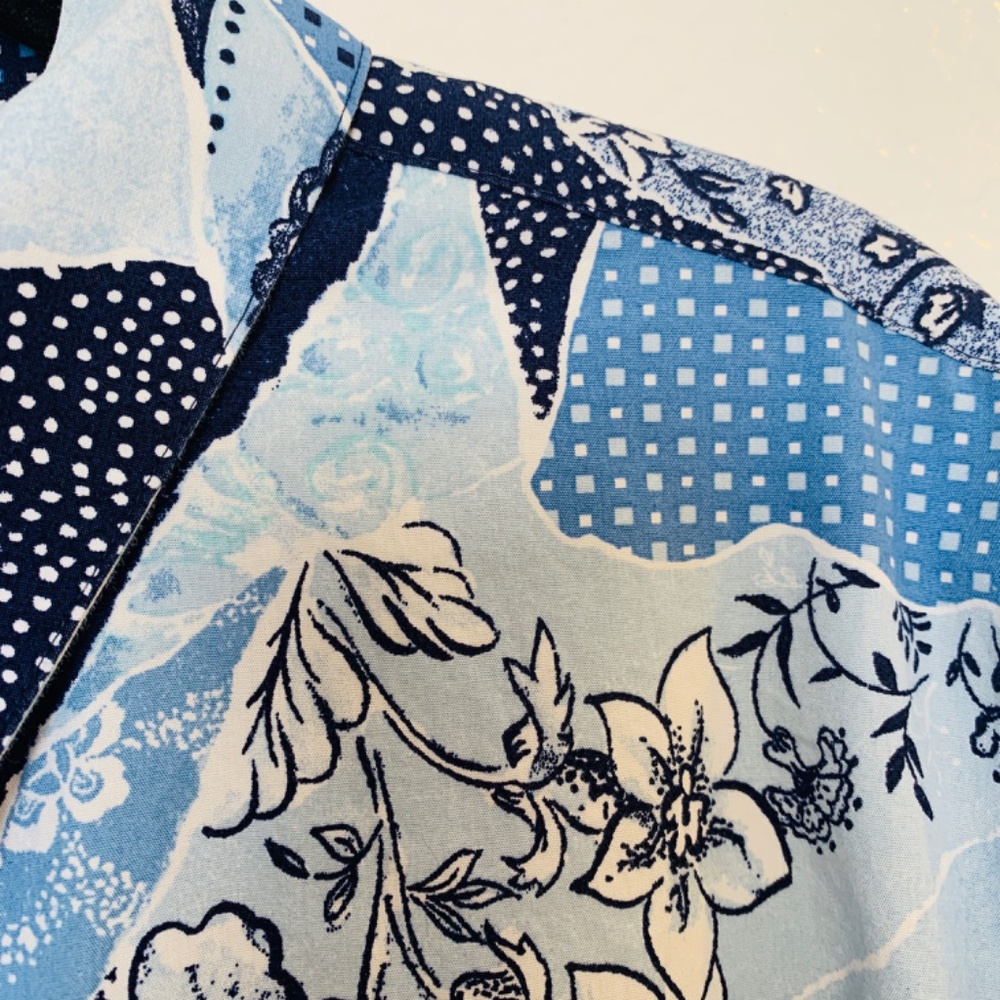 Chico's Whimsy Patchwork Button Up Shirt Size 3 =… - image 5